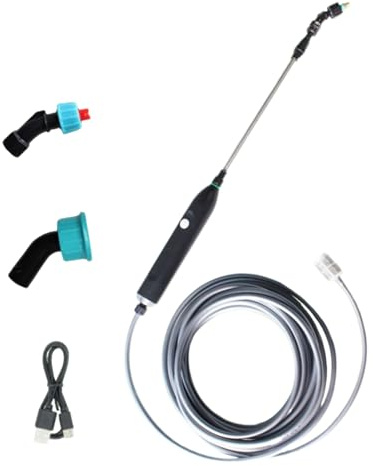di irrigazione da giardino – di irrigazione telescopica ricaricabile per prato, a ugelli multipli maniglia di irrigazione elettrica per prato, giardino, erbe, verdure