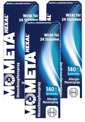 MometaHEXAL® Das blaue Allergiespray gegen Heuschnupfen - nur 1x täglich | 3x 140 Sprühstöße