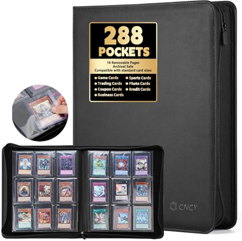 Card Binder 9 Pocket, 288-Card Collecting Binder for Collectors & Players, PU Side-Loading Collectible Trading Card Albums, Acid-Free Archival, MTG Card Holder Binder for Pokémon, TCG & Sports Cards