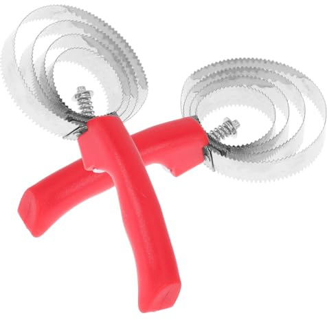 Lurrose 2 Stück Edelstahl Pferdestriegel mit Ergonomischem Rutschfestem Griff Effektive Fellpflege und Massagebürste zur Entfernung von Losem Haar und Schmutz bei Pferden Zufällige Farbe