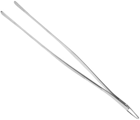 Veemoon Stainless Steel Cooking Tweezer with Hook for Kitchen Essentials, Heat Protection and Smooth Surface Suitable for Restaurants and Food Trucks