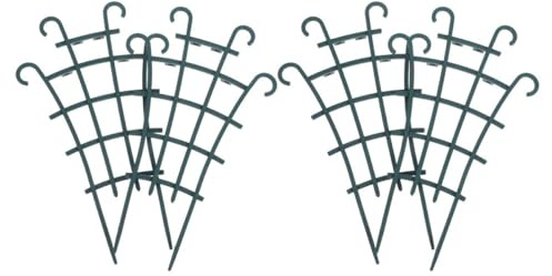 VALICLUD Lot de 4 Treillis de Support pour Plantes Grimpantes en Plastique Réutilisable, Piquets pour Pots de Fleurs, Treillis de Jardin Polyvalent Intérieur et Extérieur, Support pour