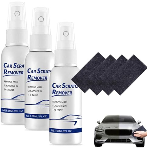 Fixapro Voiture,Efface Rayure Profonde Voiture avec 4X Cloth Nano,Efface Rayures Profonde Voitures, Pâte Réparatrice Rayures Auto pour Peinture, Phares et Vernis (3Set)