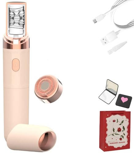 Epilateur Visage Femme, Epil Smooth épilateur Visage Facial Femmes électrique 2 En 1, USB Rechargeable Avec Lumière LED Intégrée Pour Epilation Sourcil Visage (1PC-B)