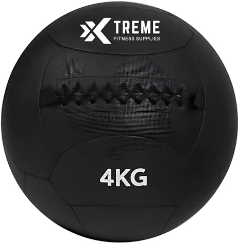 Wallball 4-15 kg. Rutschfester Medizinball für Krafttraining - Schwarz | Sandgefüllter Gewichtsball mit robuster Hülle, Ideal für HIIT, Slam Ball und Training im Home Gym