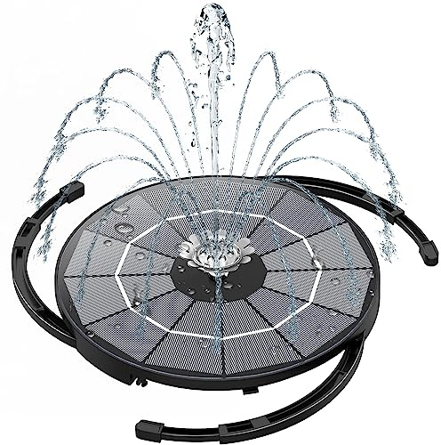 AISITIN Fontana Solare DIY 3,5W per Esterno con Supporto Fisso e 8 Effetti | Fontana Solare con Pannello Solare Rimovibile per Giardino, Laghetto, Bagno per Uccelli e Giochi d'Acqua Fai da Te