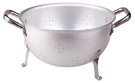 Pentole Agnelli PCMX01522 Colapasta a 3 Piedi Alluminio con 2 Maniglie Inox, 22 cm