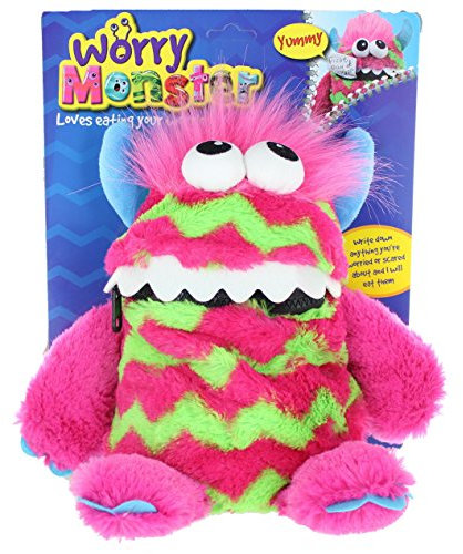 Worry-Monster-Plüsch-weiches Spielzeug pink & grün
