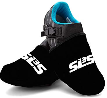 SLS3 Cycling Toe Covers – Neoprene Cycling Shoe Covers for Cold Weather, Windproof & Water Resistant Gear – Lightweight Road Bike Overshoes for Men & Women (Black, Large/Extra Large)