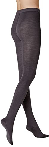 KUNERT Damen Strumpfhosen 384000 SENSUAL MERINO, blickdicht, Strickstrumpfhose, 48/50, carbon, Grau, Strumpfhose aus Merinowolle, feuchtigkeitsregulierend und atmungsaktiv, klimaregulierend