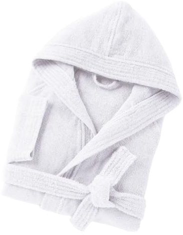 MAYRA Accappatoio Personalizzabile in Spugna 100% Cotone 500 gr Taglie Calibrate | Adulto, Uomo, Donna, Hotel | Personalizzato con Iniziali, Nome, Logo | Design e Ricamo Made in Italy (XL, Bianco)