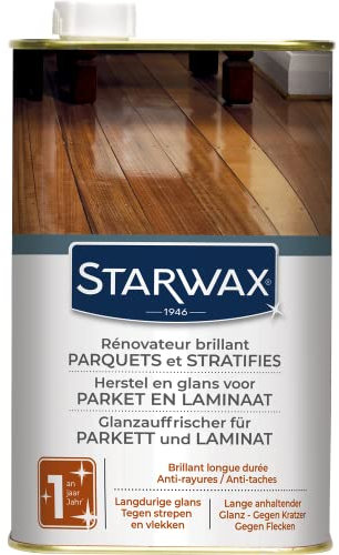 STARWAX - Rénovateur Protecteur pour Parquets Vitrifiés et Sols Stratifiés - 1L