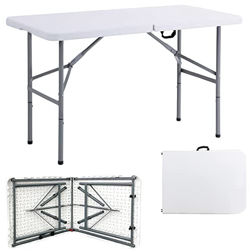 Denny International® Trestle Table Indoor Outdoor Garden Catering Heavy Duty Folding Table for Picnic Party Dinner (4ft)