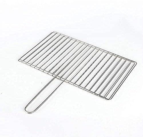 CJCSM Panier Barbecue, Steak du Voyageur, légumes, Poisson, Attache Filet à Griller, Panier à grillades, étagère à Aliments (A 22x40cm)