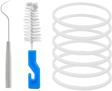 6 Packs Gaskets 3.22 Inch for Ninja Rubber Gasket Replacement Parts Seal O-Ring White for Ninja Single Serve Blender Blade 6 Fin Compatible with Nutri Ninja BL660 1100w 1500W BL770 BL740 BL780 QB3000
