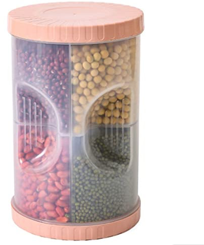 Dispenser Per Cereali Distributore Di Cereali For La Casa, 4 Scomparti Asciugatura Del Serbatoio Di Stoccaggio Del Distributore Del Dispenser Astuto For La Mensola Della Caramella Del Secchio Di Riso