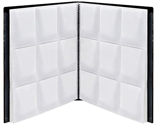 Sammelkarten Alben Transparent Kartenhalter, Leere Sammelmappe Pokemon Sammelalbum mit Wasserdichte Buchdeckel Sammelhüllen 720 Pockets/ 40 Seiten Karten Hüllen