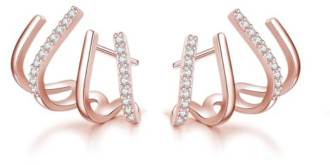 SLUYNZ 925 Sterling Silber Manschetten ohrringe für Damen Mädchen Ear Cuff Ohrringe Crawler Ohrringe Ohrklemme