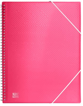 Oxford, Carpeta de Fundas Plástico A4, 30 Fundas Transparentes, Color Rosa, 400167284