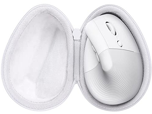 co2CREA Hard Travel Storage Case for Logitech Lift Vertical Ergonomic Mouse, White Case Only