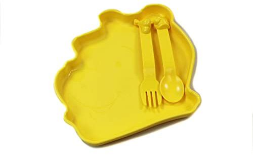 Tupperware Kinder Disney Winnie-Pooh Teller + Besteck gelb