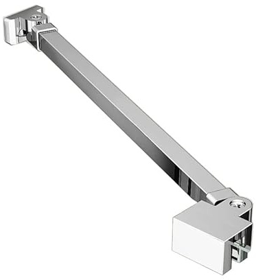 Stabilisator Haltestange 50 cm für Duschen Duschabtrennung Glaswand Walk in Dusche 360°drehbar Aluminium Duschkabine Glasdicke 5-8 mm mit Gelenk flexibel