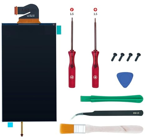 Wigearss Écran LCD de Remplacement et Kit d'outils de Reparation pour Nintendo Switch Lite