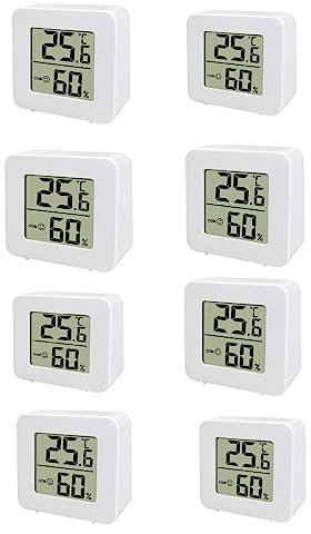 Oniissy Thermometer für den Innenbereich, Hygrometer LCD Smarts Hygrometer, hochpräziser Sensor für Haus, Gewächshaus, Büro, Haus, Garten, Weinkeller-UU0168290003