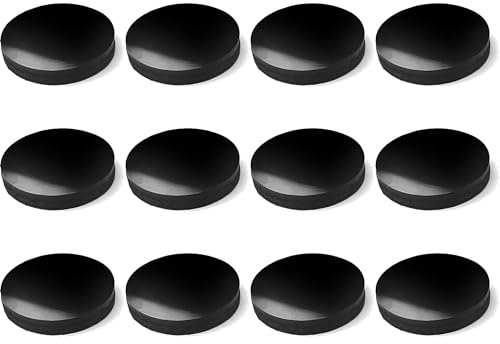 cyclingcolors 12x Patin Silicone Autocollant antidérapant Anti Vibration Rond 18 mm Pied Meuble ménager électronique, Noir