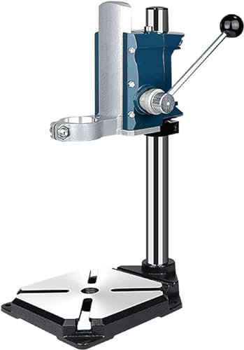 FLTRGO Bohrständer Bohrmaschinenständer, Bohrständer für Handbohrmaschine mit Schraubstock, Perfekt für Reparaturarbeiten, Einloch-Gusseisenbasis
