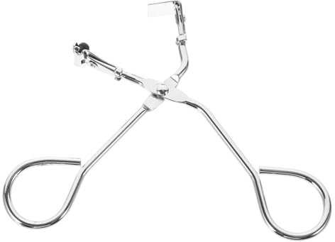 PLAFOPE Encrespador de Pestañas Herramienta Profesional de Maquillaje de Acero Inoxidable para Rizar Pestañas Pequeño y Cómodo Diseño Antideslizante Plata para Mujer