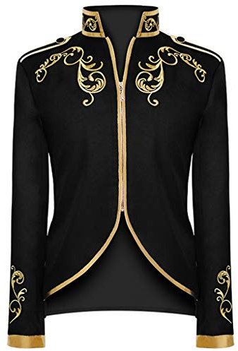Herren Prinz Kostüm Blazer Gothic Steampunk Frack Mantel Männer Smoking Festlich Anzug Mittelalter Viktorianischen Retro Jacke