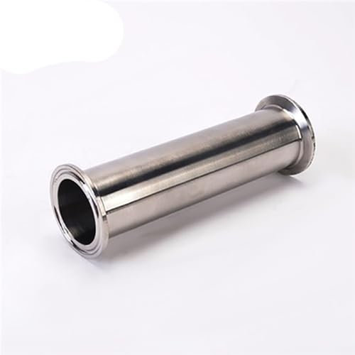 1pc Stainless Steel Pipe 2” 1.5”2.5INCH （19-108mm） Sanitary Extended Water Pipe Ferrule Clamp 100mm 200mm 500mm Connector (Size : Length 200mm, Color : 108mm x Ferrule 119)