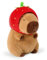 shownicer Plüschtier Capybara Kuscheltier Stofftier Kawaii Capybara Plüsch Kissen Spielzeug Wurfkissen Geschenk für Kinder Mädchen 3+ Jahre (Erdbeere, 45cm)