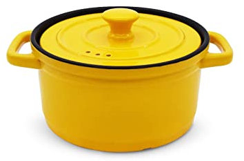 LLMTYO Marmite, ustensiles de Cuisine en céramique 3L, Casserole colorée avec Couvercle, soupière en céramique, Soupe à feu Ouvert, marmite en Terre Cuite, cuiseur Vapeur