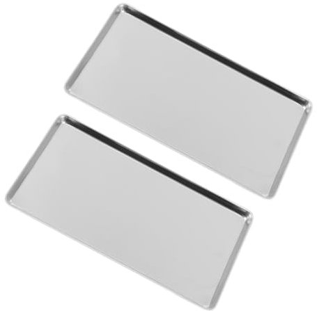 SKISUNO 2pcs Stainless Steel Steam Pan for Cooking Rice Tray and Vermicelli Steamer Tray for Kitchen Buffet Serving