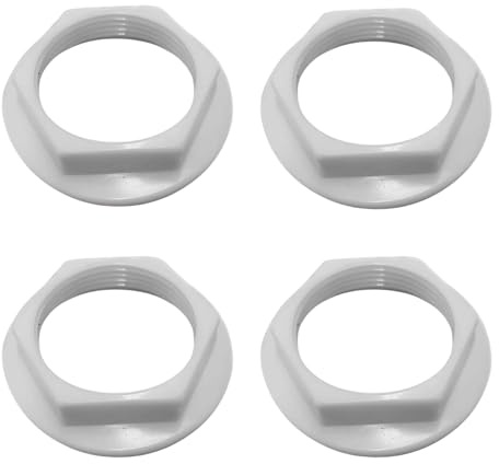 SEKORO Tuerca de plástico de 1/2 pulgada BSP para grifos de lavabo de baño, paquete de 4