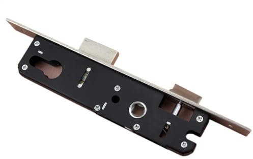 BULINO Heavy-Duty Mortice Lock Body for Sliding Doors, Steel Black Sashlock with Adjustable Backset 20-35mm,Durability Door Fitting for Internal and External Use, Includes Installation Screws(25mm)