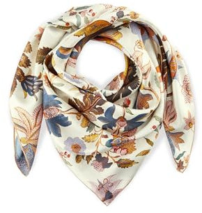 CODELLO Damen Premium Tuch aus reiner Seide mit Blumenmuster