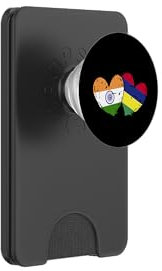 India Mauritius Heart Flag Indian Mauritian Roots PopSockets PopWallet for MagSafe