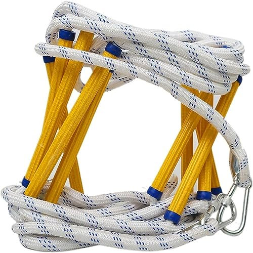 JYHHGDS Strickleiter, Feuerleiter, Feuerbeständige Rettungsleiter, Not-Feuerleiter, Sicherheitsleiter/12M
