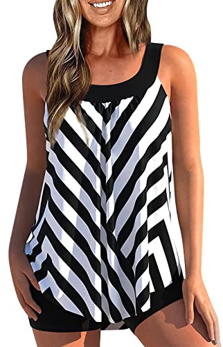 uxxnjfg Maillots Deux Pièces Femme Taille Haute Tankini Shorty Ensemble Maillot De Bain Grande Taille D'été Casual Sexy Beachwear