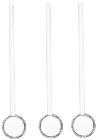 GARVALON 3pezzi Cucchiaini Da Caffè in Vetro Mini Cucchiaini Per Mescolare Caffè Yogurt e Latte Piccoli Da Degustazione Per Uso Quotidiano