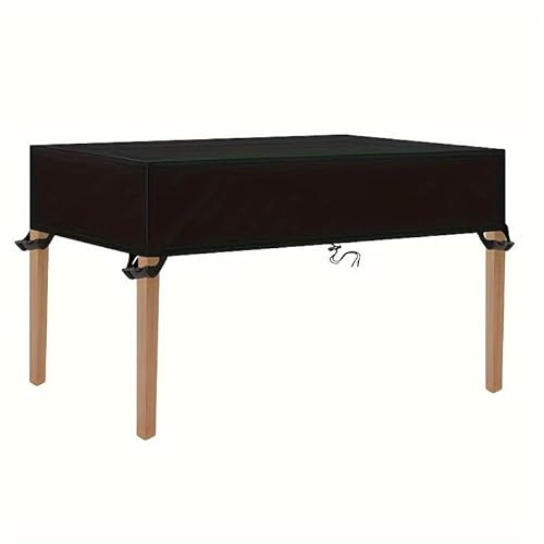 SYH&AQYE Fitted Tablecloth Rectangle Tables, Black Elastic Outdoor Picnic Table Cover for Camping Dining Room Patio Kitchen Banquet Party