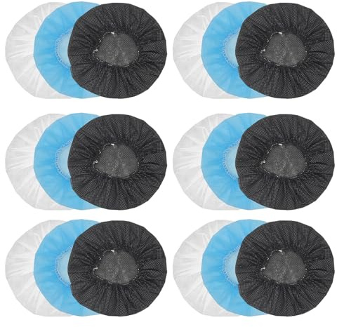Angoily 300pezzi Coperture Auricolari Monouso Per Cuffie Cuscinetti Di Ricambio in Tessuto Non Tessuto Per Protezione Dal Sudore Compatibili Cuffie Over-ear Da Gioco Palestra e Aviazione m