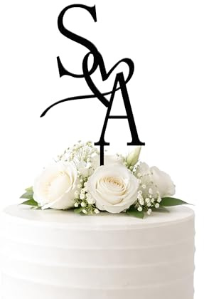Personalised Wedding Cake Topper Couples Initials Custom Letter Cake Topper Wedding Cake Decoration Wood Acrylic