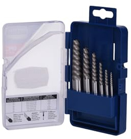 Century Drill & Tool 73414 Spiral Screw Extractor Set, 6 Piece