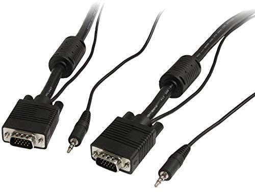 StarTech.com 15 m Monitor-VGA-Koaxial-Videokabel mit Audio, HD15 Kabel, Stecker/Stecker
