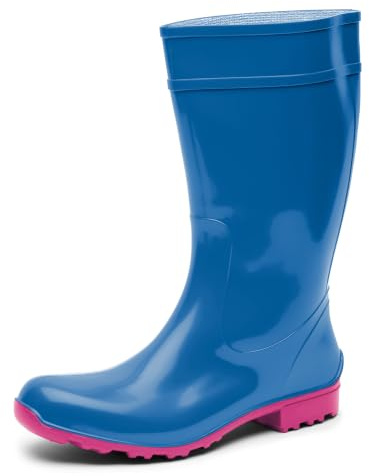 Ladeheid Stivali Pioggia Donna in PVC – Impermeabili, Robusti e Confortevoli, Stivali Gomma Alti Antiscivolo per la Pioggia, Facili da Pulire e Resistenti LA-967