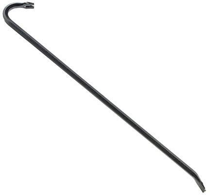 Edward Tools Gooseneck Wrecking Bar - Extra strength drop forged steel pry bar for easier demolition - Gooseneck for added ripping bar leverage - Nail puller end/chisel end - Rust proof (36 Inch)